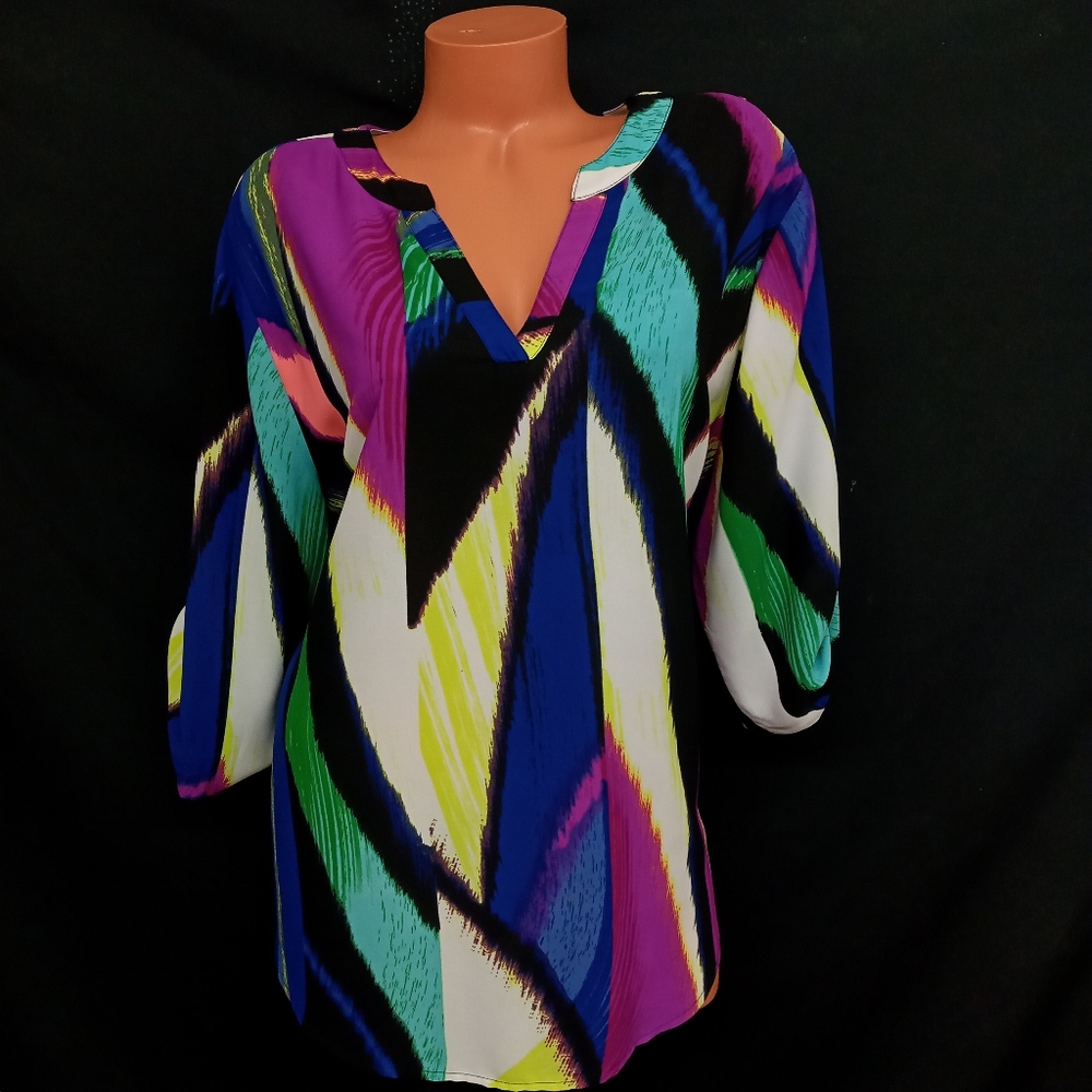 18/20W Cato WOMAN multi color abstract print Polyester plus size dressy top